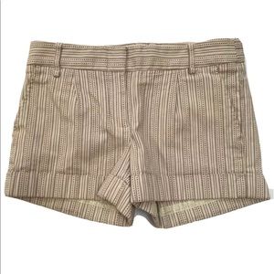 BCBG Maxazria Shorts Striped Tailored Trouser Embroidered Size 0